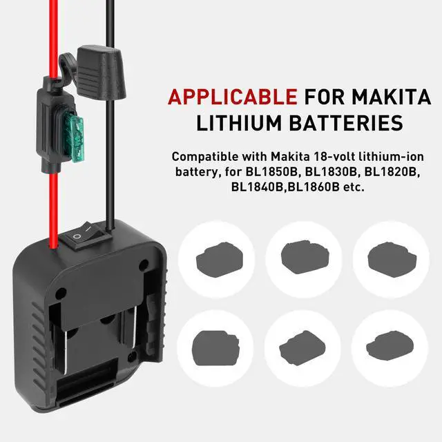 Alt view image 3 of 7 - 18V to 12V Step-Down Converter for Makita 18V LXT for Power Battery Adapter Wheel, DC 12V 20A 240W Buck Converter Regulator with 30A Fuse & Wire Terminal for Golf Cart RC Car Truck Light & DIY