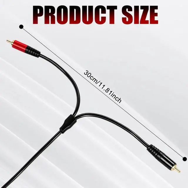 Alt view image 2 of 7 - 2RCA to 2RCA Cable 3Ft 2pack Gold-Plated 2 RCA Plugs to 2 RCA Plugs Stereo Audio Cable Suitable for Home theaters, high-Definition TVs, Speaker, and high-Fidelity Systems