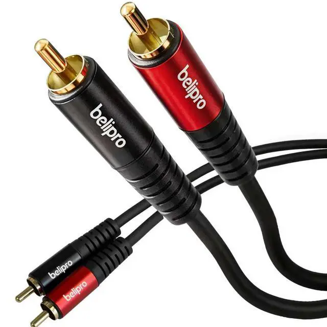 Alt view image 7 of 7 - 2RCA to 2RCA Cable 3Ft 2pack Gold-Plated 2 RCA Plugs to 2 RCA Plugs Stereo Audio Cable Suitable for Home theaters, high-Definition TVs, Speaker, and high-Fidelity Systems