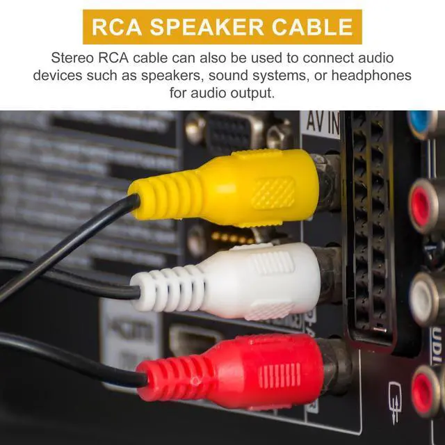 Alt view image 5 of 6 - AV Audio Video Splitter Cable, 3 RCA Male Jack to 6 RCA Male Jack 5ft Composite Video Splitter Adapter Output Cables Cord
