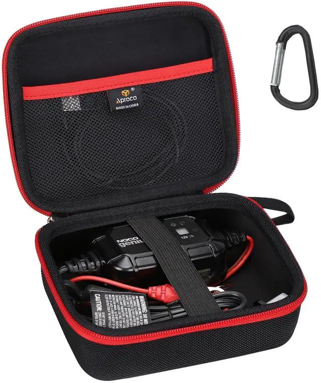 Main image of Case Compatible with NOCO GENIUS1 / GENIUS2 / GENIUS2D Fully-Automatic Smart Charger, Portable Storage Bag for Accessories (Case Only)