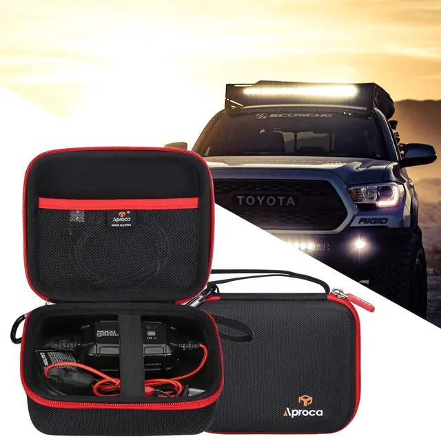 Alt view image 5 of 7 - Case Compatible with NOCO GENIUS1 / GENIUS2 / GENIUS2D Fully-Automatic Smart Charger, Portable Storage Bag for Accessories (Case Only)