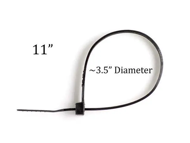 Alt view image 4 of 7 - 7-Inch Zip Ties - Indoor/Outdoor Cable Ties for Cord and Wire Management, No Tools Needed - Strong Nylon Cable Holders 7 IN, 100 Pack, Black