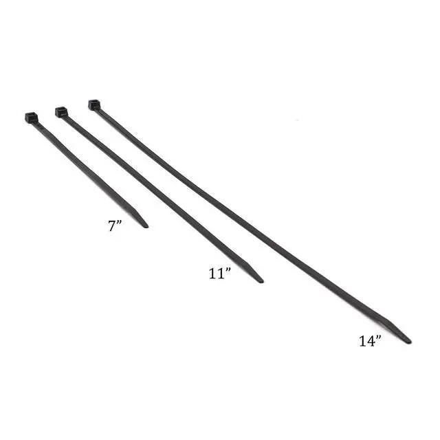Alt view image 5 of 7 - 7-Inch Zip Ties - Indoor/Outdoor Cable Ties for Cord and Wire Management, No Tools Needed - Strong Nylon Cable Holders 7 IN, 100 Pack, Black