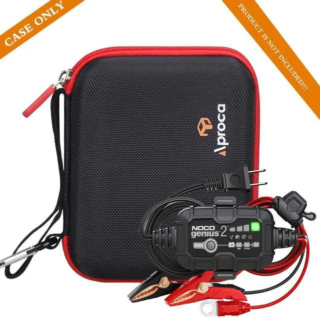 Alt view image 6 of 7 - Case Compatible with NOCO GENIUS1 / GENIUS2 / GENIUS2D Fully-Automatic Smart Charger, Portable Storage Bag for Accessories (Case Only)