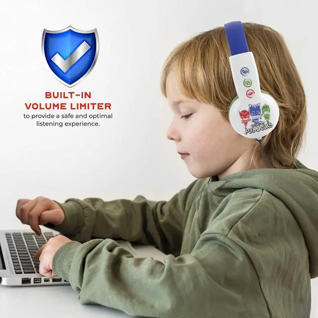 Alt view image 6 of 6 - PJ Masks Kids Safe Over The Ear Headphones HP2-03120| Kids Headphones, Volume Limiter for Developing Ears, 3.5MM Stereo Jack, Recommended for Ages 3-9, by