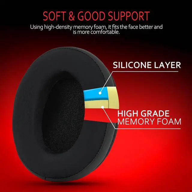 Alt view image 2 of 5 - Cooling-Gel Earpads for HyperX Headset, HyperX Cloud 2 Replacement Earpads, HyperX Clouds Ear Pads, fit HyperX Cloud ALPHA/1/2/WIRELESS/ALPHA/ALPHA S/CORE/Stinger/Flight/Mix