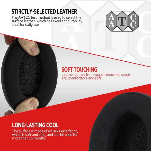 Alt view image 5 of 5 - Cooling-Gel Earpads for HyperX Headset, HyperX Cloud 2 Replacement Earpads, HyperX Clouds Ear Pads, fit HyperX Cloud ALPHA/1/2/WIRELESS/ALPHA/ALPHA S/CORE/Stinger/Flight/Mix