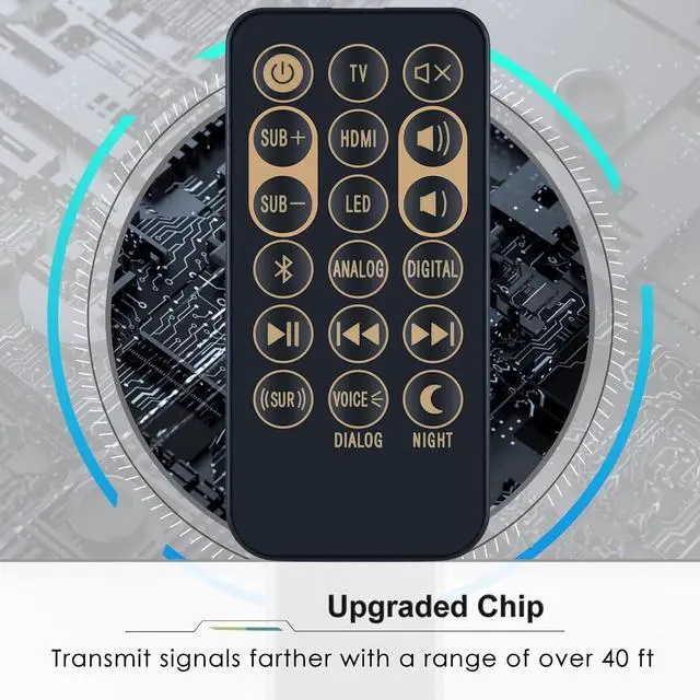 Alt view image 2 of 7 - Replacement Remote Control for Klipsch Soundbar RSB-3 RSB-8 RSB-6 R4B R-4B RSB-11 RSB-14 Sound Bar