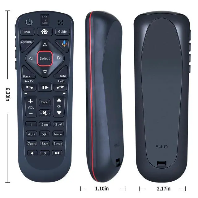 Alt view image 2 of 5 - Replacement Voice Remote for Dish Upgraded 54 Series for The Hopper | Compatible Models: 54.1 54.2 54.3, Voice Control, Easy Pairing, Simple Programming