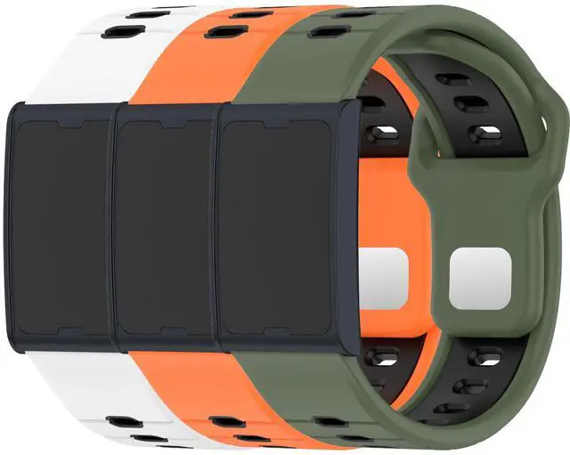 Main image of 3 Pack Compatible for Amazfit Helio Strap Silicone Band- Soft Breathable Waterproof Sport, Adjustable for Women Men
