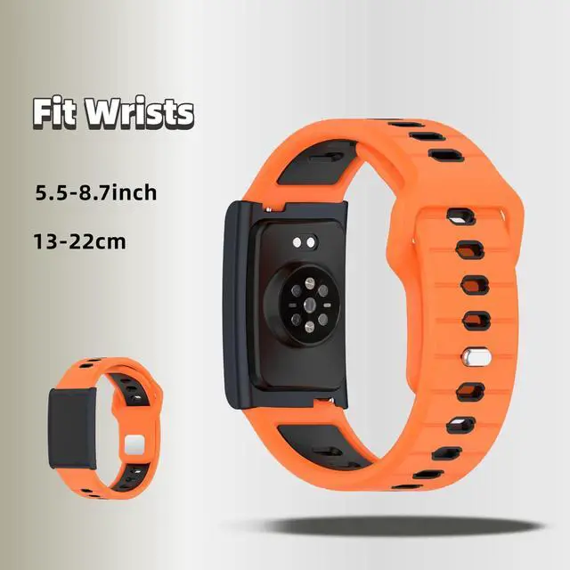 Alt view image 3 of 6 - 3 Pack Compatible for Amazfit Helio Strap Silicone Band- Soft Breathable Waterproof Sport, Adjustable for Women Men