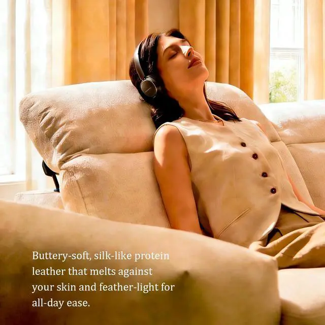 Alt view image 6 of 7 - ANC Wireless Headphones, 100-Hour Battery, Bluetooth 5.4 with Dual Connect, Lightweight 6.4 Oz On-Ear Headphones for Adult Designed with Extendable Headband