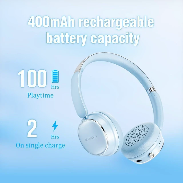 Alt view image 3 of 7 - Q3 On Ear Bluetooth Headphones with Active Noise Cancelling, 100H Battery, Ultra-Soft Fit, Lightweight for Work and Travel, Brown and Black