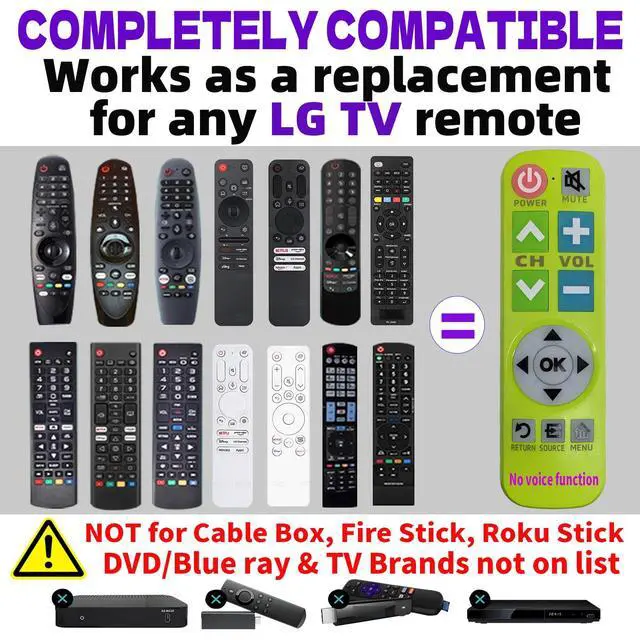 Alt view image 2 of 7 - Backlit Big Button Remote for LG TVwith Green Silicone Cover | For LG tv Remote,Large Backlight KeyNo SetupSoft Glow CaseFor elderly peopleEconomic DesignSplash-proofBite-proof