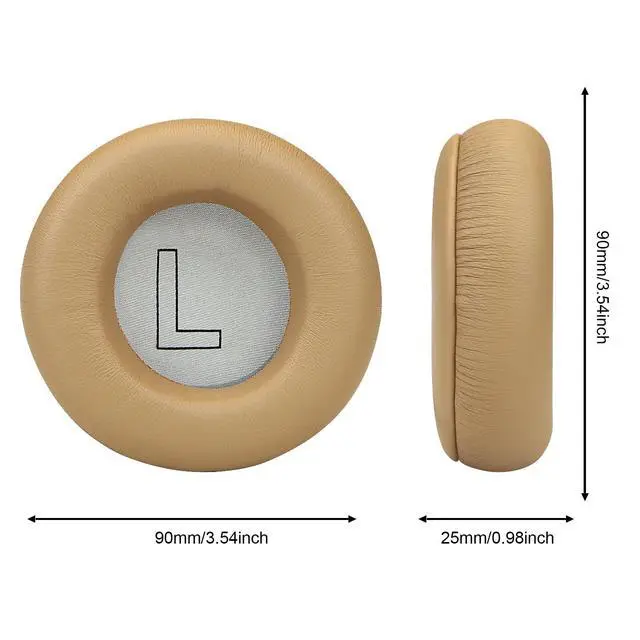 Alt view image 5 of 6 - Replacement Lambskin Earpads for Bang & Olufsen Beoplay H9 3rd Gen Headphones(Not Fit H9 and H9i),Sheepskin Ear Pads Cushions with Noise Isolation Memory Foam(Natural)
