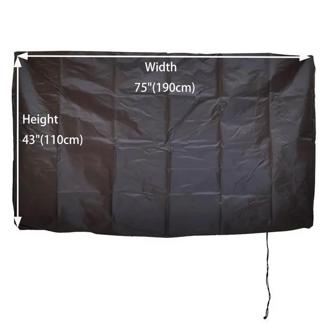Alt view image 4 of 5 - TV Dust Cover, 85" Screen Display Protectors, Televison Snowproof Dustproof Jacket for Hanging Wall Mount Half TV 85 Inches LED LCD Ads Panel