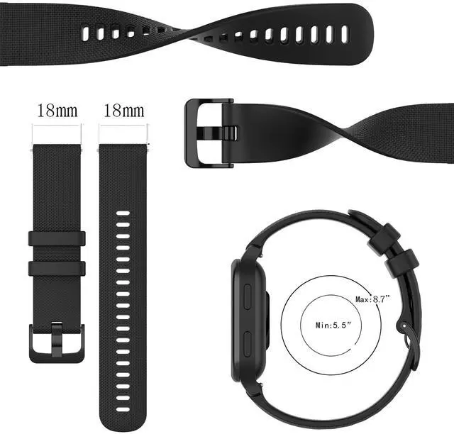 Alt view image 3 of 7 - Bands Compatible with Garmin Venu 4 41mm/Vivoactive 4S/Vivomove 3S/Venu 2S/Venu 3S/Forerunner 255S 265S Band, Silicone Quick Release Straps 18MM Replacement Wristband (10 Colors)