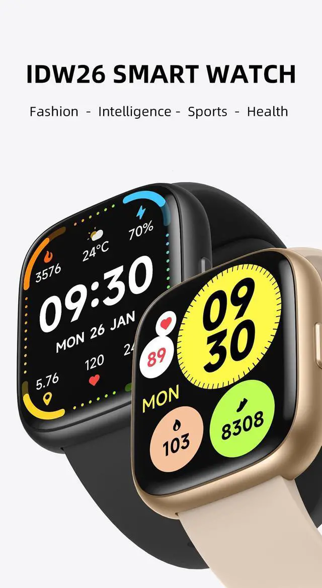 Alt view image 3 of 6 - Ostark Smart Watch, Alexa Built-in, Bluetooth Call, 1.83" Touch Screen | IP68 Waterproof, display tracks heart rate, SpO2 & sleep, 100+ sports modes, Android and iOS smartphones