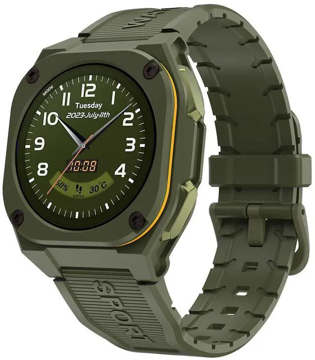 Main image of Easfone B3 Sport Smart Watch, 1.28" AMOLED Fitness Watch with Heart Rate/Sleep/IP68 Waterproof/120+ Sports Modes, Pedometer, Sport Smart Watch for Android iOS (Army Green)