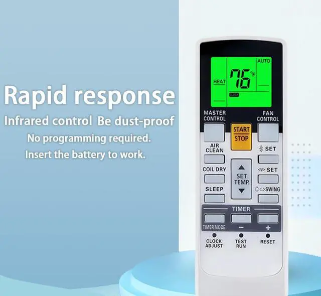 Alt view image 5 of 6 - AR-RY12 Replacement Remote Control for Fujitsu Air Conditioner AR-RAH2U AR-RAH1U AR-RAE2U AR-RAE1U AR-RY3AR-RY4 AR-RY5 AR-RY6 AR-RY7 AR-RY10 AR-RY11 AR-RY14 AR-RY15 AR-RY16 AR-RY17 Ar-Ry19