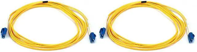 Main image of Fiber Optic Cable - Single-Mode, LC/LC, 9/125 Type, Duplex, UL, 3 Meter, Yellow, Corning (Pack of 2)