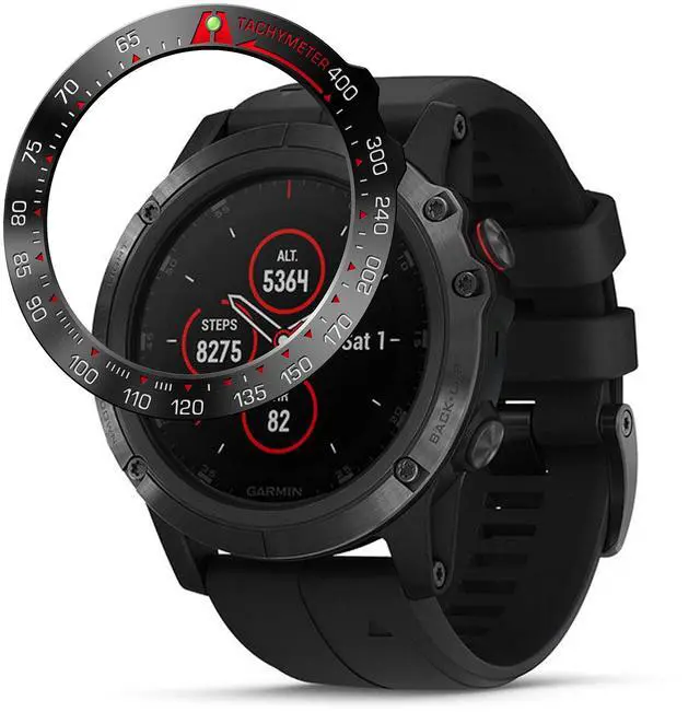 Main image of Titanium Metal Bezel Ring Compatiable with Fenix 5X Plus Bezel Ring Adhesive Cover Anti Scratch & Collision Protector for Men (Titanium- Not Fit Fenix 5 / 5X)