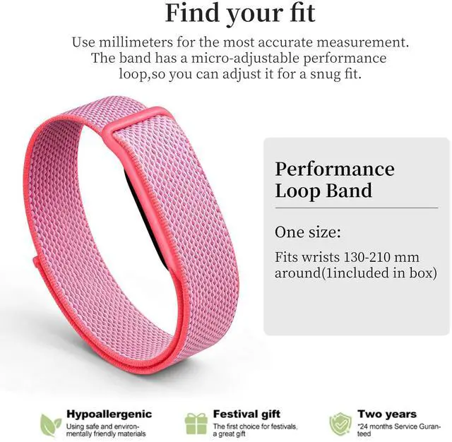Alt view image 4 of 6 - Nylon Sport Band Compatible with Google Fitbit Air,Soft Breathable Wristband Replacement Compatible with Fitbit Air Fitness,Micro-Adjustable Performance Loop for Screenless Tracker