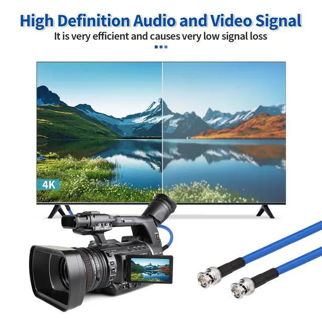 Alt view image 5 of 6 - 12G SDI Cable 15FT BNC Male to Male Video Coaxial Cable RG6 Coaxial Cable 75 Ohm Ultra Low Loss for 8K 4K 6G-SDI 3G Video Security Camera SDI Converter(Straight1 Pcs)