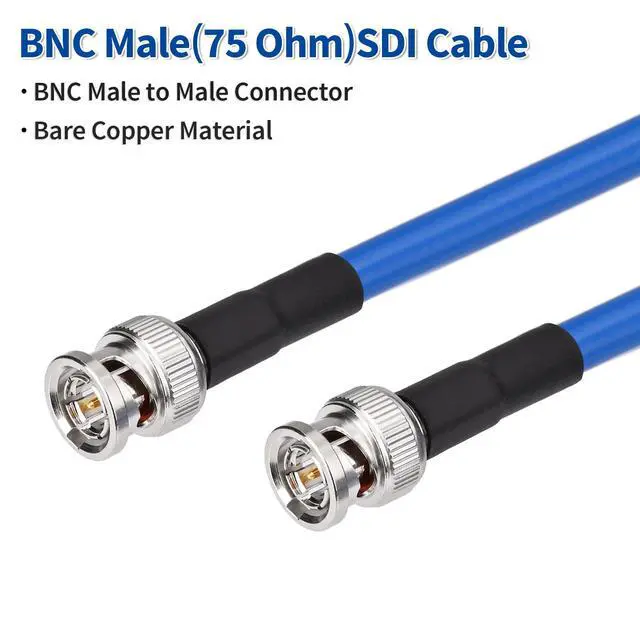 Alt view image 2 of 6 - 12G SDI Cable 15FT BNC Male to Male Video Coaxial Cable RG6 Coaxial Cable 75 Ohm Ultra Low Loss for 8K 4K 6G-SDI 3G Video Security Camera SDI Converter(Straight1 Pcs)