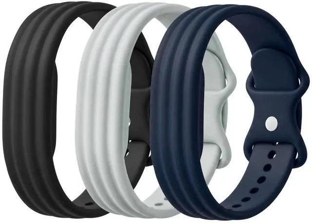Main image of 3 Pack Silicone Watch Bands for Google Fitbit Air, Soft Sport Waterproof Replacement Wristband Strap for Fitbit Air Women Men