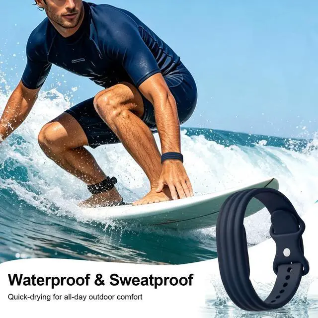 Alt view image 5 of 7 - 3 Pack Silicone Watch Bands for Google Fitbit Air, Soft Sport Waterproof Replacement Wristband Strap for Fitbit Air Women Men