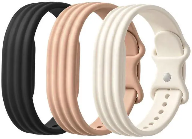 Main image of 3 Pack Silicone Watch Bands for Google Fitbit Air, Soft Sport Waterproof Replacement Wristband Strap for Fitbit Air Women Men