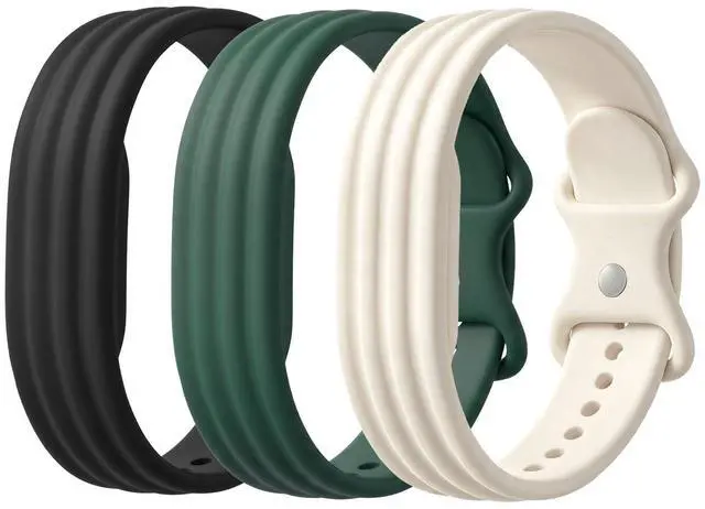 Main image of 3 Pack Silicone Watch Bands for Google Fitbit Air, Soft Sport Waterproof Replacement Wristband Strap for Fitbit Air Women Men