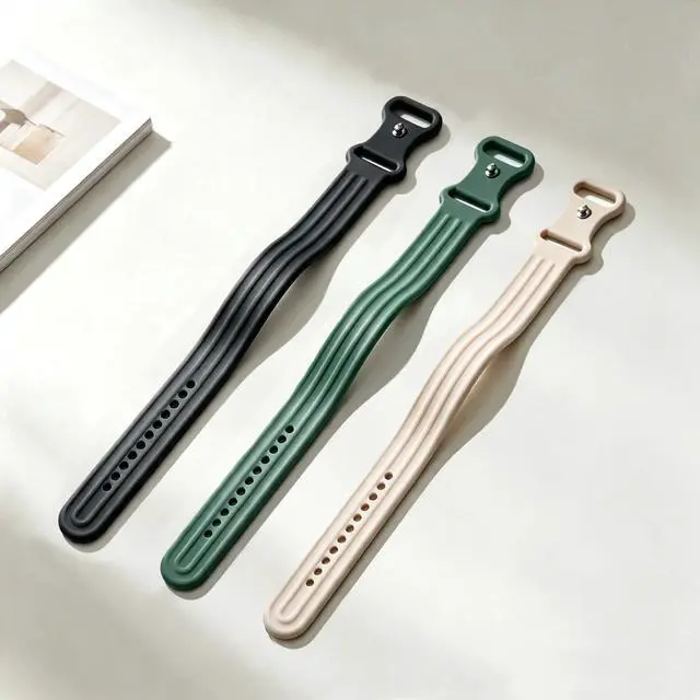 Alt view image 2 of 7 - 3 Pack Silicone Watch Bands for Google Fitbit Air, Soft Sport Waterproof Replacement Wristband Strap for Fitbit Air Women Men