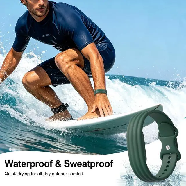 Alt view image 5 of 7 - 3 Pack Silicone Watch Bands for Google Fitbit Air, Soft Sport Waterproof Replacement Wristband Strap for Fitbit Air Women Men
