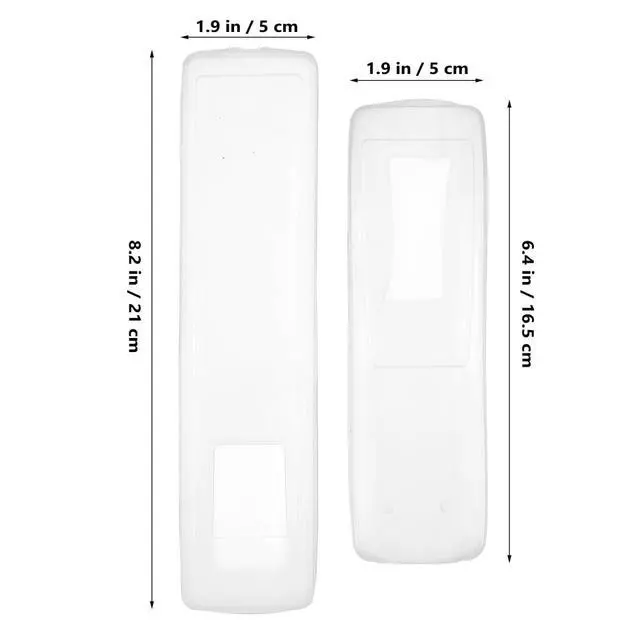 Alt view image 2 of 7 - 3 Pcs Remote Control Covers, Transparent Silicone Dust Covers, Protective Sleeves for Television and Air Conditioner Remotes, Detachable and Washable