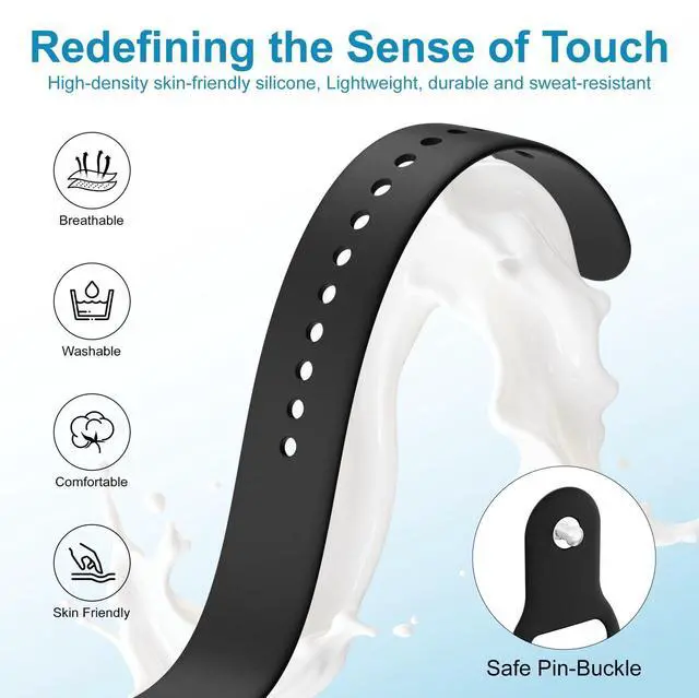 Alt view image 3 of 7 - 2-Pack Silicone Band + Charger Compatible for Hume Band, Soft Adjustable Strap & Magnetic Charging Dock Case Set