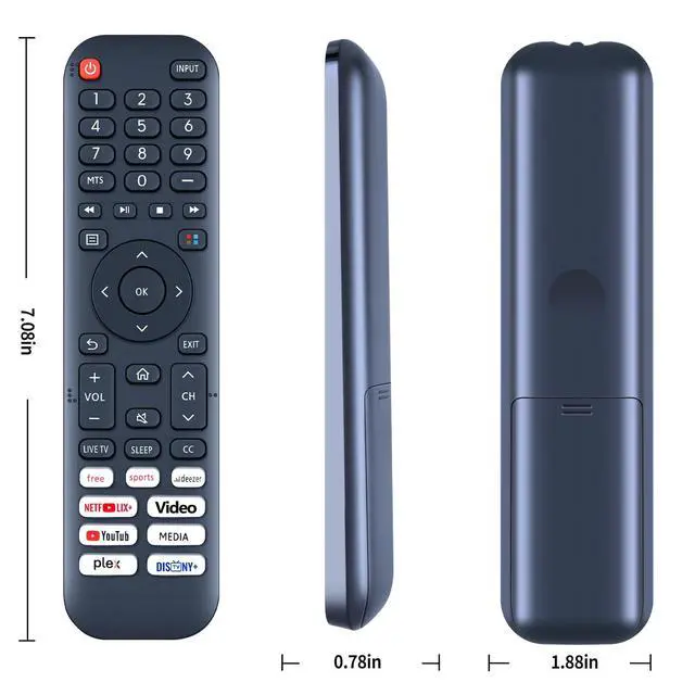 Alt view image 3 of 4 - SC-1920VTV Replacement Remote for Supersonic Smart AC/DC LED TV | Compatible Models: SC-1520VTV SC-2420VTV SC-2426SDVD SC-1926DVD SC-3226SDVD, No Programming, 6 Dedicated Shortcut Buttons