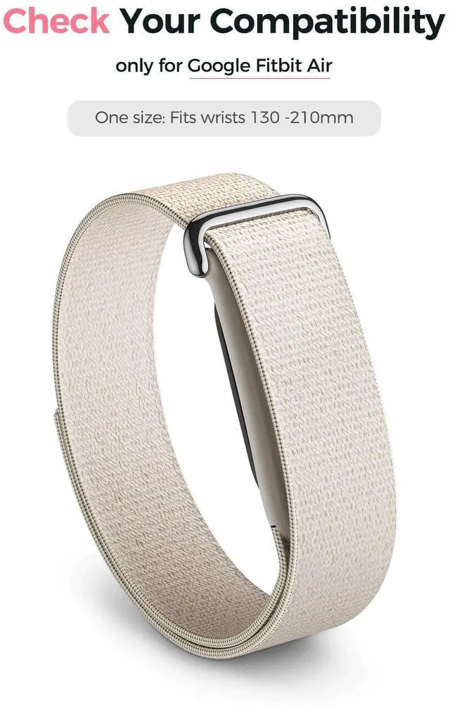 Alt view image 2 of 7 - 3-Pack Nylon Loop Bands Compatible with Google Fitbit Air | Soft & Breathable Nylon, Lightweight for Sport,Sleep & Daily, Adjustable Hook & Loop Closure, Secure Fit for Women & Men