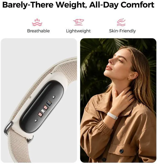 Alt view image 3 of 7 - 3-Pack Nylon Loop Bands Compatible with Google Fitbit Air | Soft & Breathable Nylon, Lightweight for Sport,Sleep & Daily, Adjustable Hook & Loop Closure, Secure Fit for Women & Men