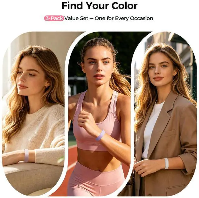 Alt view image 6 of 7 - 3-Pack Nylon Loop Bands Compatible with Google Fitbit Air | Soft & Breathable Nylon, Lightweight for Sport,Sleep & Daily, Adjustable Hook & Loop Closure, Secure Fit for Women & Men