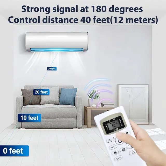Alt view image 6 of 7 - New AC Replacement Remote Control fit for Black+Decker BPACT12WT BPACT14HWT BPACT14WT BPACT08WT BPACT10WT BPACT12HWT Portable Air Conditioner