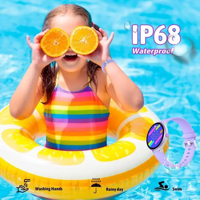 Alt view image 6 of 6 - Smart Watch for Kids, Waterproof with 19 Sport Modes, Pedometer, Sleep Monitor, Kids Watch for Girls Boys 6-16, Purple