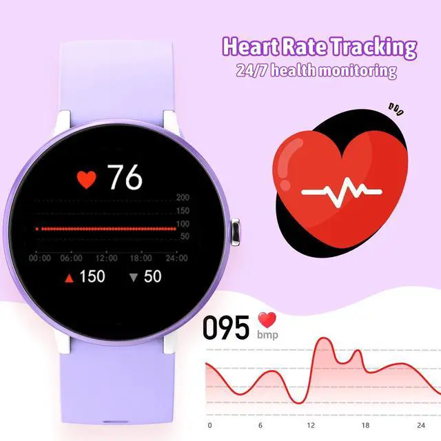 Alt view image 5 of 6 - Smart Watch for Kids, Waterproof with 19 Sport Modes, Pedometer, Sleep Monitor, Kids Watch for Girls Boys 6-16, Purple