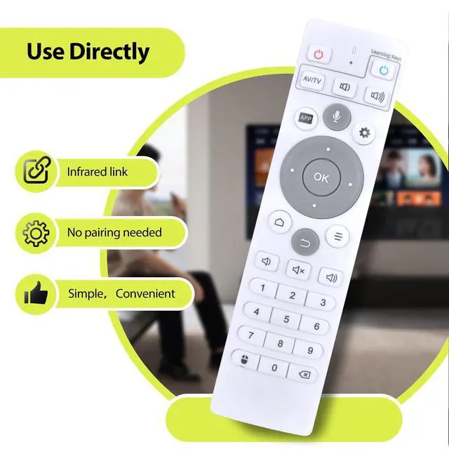 Alt view image 2 of 7 - Remote Control for Ubox Set-Top Box Ubox10 Ubox11 Ubox12 PRO MAX | No Programming,No Voice
