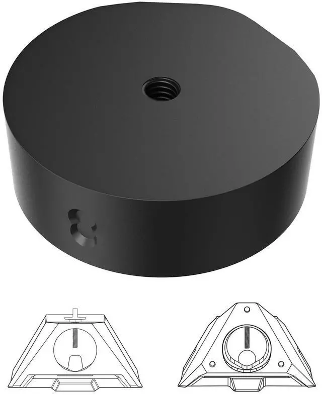 Main image of Starlink Mini Tripod Adapter, 1/4"-20 Aluminum Mount | Adapter for all Starlink Mini models, works with tripod, clamp, ball mount, for RV travel, camping, and outdoor setups