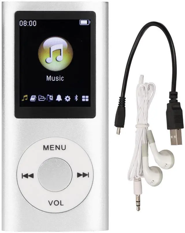 Main image of Mini Portable MP3, Stylish Multifunctional Lossless Sound Slim MP3 Music Player, 1.8inch Large LCD Screen Music Player, Portable Digital Lossless Music MP3 Player(Silver)