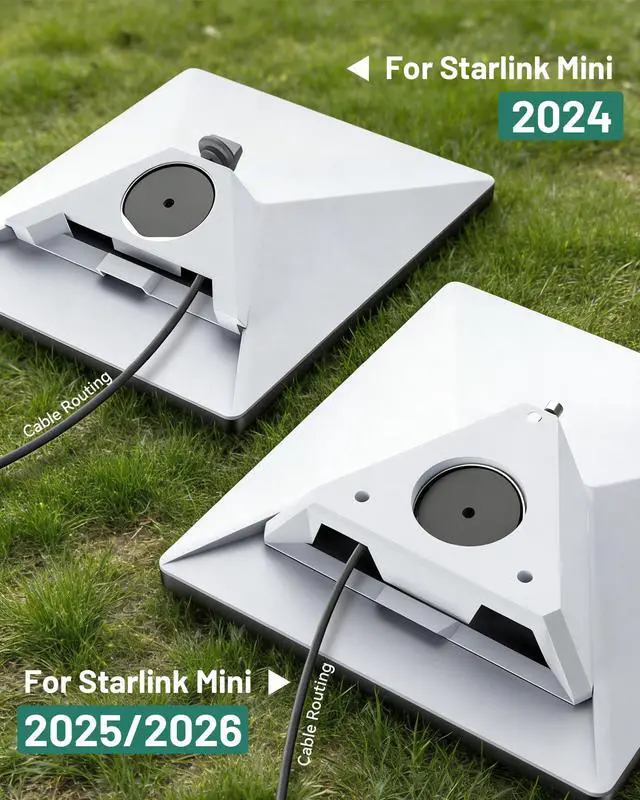 Alt view image 6 of 7 - Starlink Mini Tripod Adapter, 1/4"-20 Aluminum Mount | Adapter for all Starlink Mini models, works with tripod, clamp, ball mount, for RV travel, camping, and outdoor setups