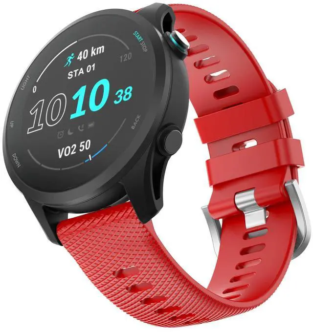 Main image of Watch Band for Garmin Forerunner 255/265/Vivoactive 4/Venu 2 | 22mm Silicone Watch Bands for Garmin Vivoactive 4/Forerunner 255/265 Music/Venu 2